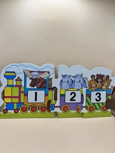 Vintage 1992 Frank Schaffer Number Train Floor Puzzle Educational Toy Complete - Picture 1 of 7