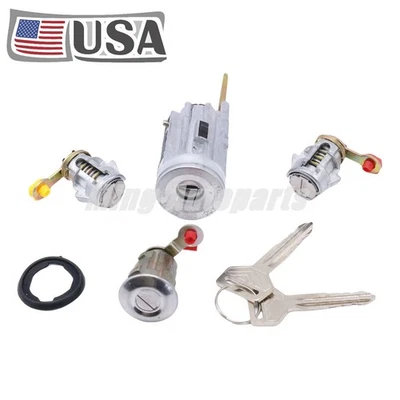 Ignition Cylinder LH +RH Door Trunk Lock with 2x Keys For Toyota Corolla 1987-92 Foto 1 de 4