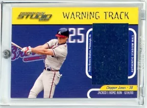 2001 Donruss Chipper Jones Game Used Warning Track Card #WT-19 HOF RARE LOW POP - Picture 1 of 2