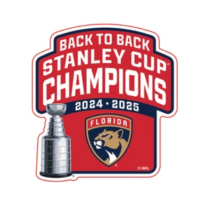 Florida Panthers Hockey 2025 Back to Back Stanley Cup Champions Sticker/Decal 18 - Picture 1 of 1