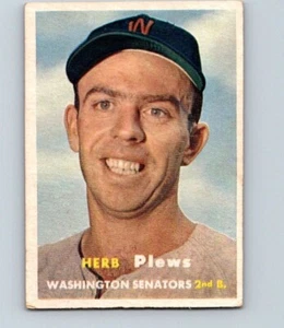 1957 TOPPS BASEBALL #169 HERB PLEWS MID GRADE LD - Picture 1 of 2