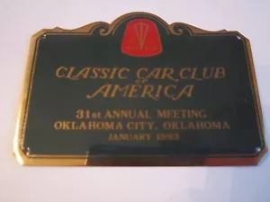 1983 HUDSON CLASSIC CAR CLUB OF AMERICA 31ST ANNUAL MEETING PLAQUE EMBLEM-TUB TK - Picture 1 of 2