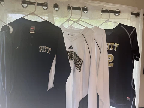 Lot Of University Of Pittsburgh Pitt Panthers Team Issue Jerseys Uniform Cover