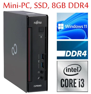 Mini Computer Q956 Intel Core I3-6100T 8Gb Ddr4 128Gb Ssd Hdd Windows 11 V341 - Image 1 of 4
