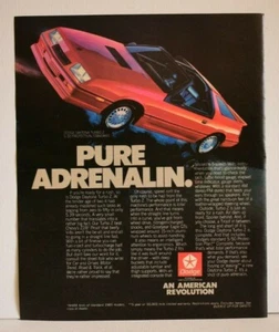 Dodge Daytona Turbo Z 1985 de colección anuncio pura adrenalina - Imagen 1 de 3