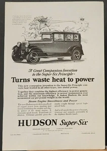 1927 Hudson Super Six Principle Steam Engine Automobile Car Print Ad - Picture 1 of 1