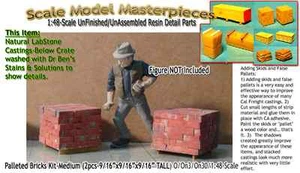 Bricks/Cinder Blocks-Palleted (2pcs) Scale Model Masterpieces/Yorke On30 *NEW* - Picture 1 of 12