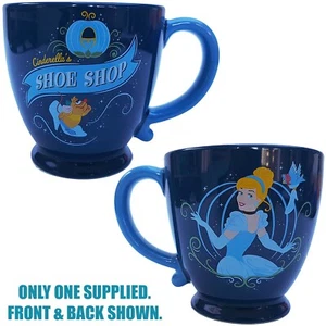 Disney World Store Cinderella's Shoe Shop Mug Cup Ceramic Blue Teacup Shape Gus - Imagen 1 de 9