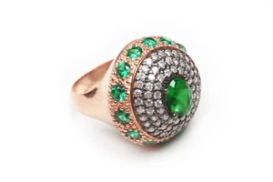 Anello da donna in argento 925 carati stile sultano Hurrem - gioielli autentici da donna - Foto 1 di 6