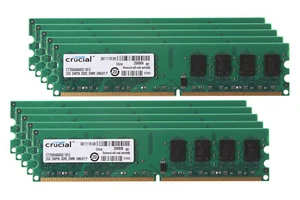 Crucial 4 GB 2 GB 2Rx8 PC2-6400 DDR2 RAM 800Mhz DIMM Desktop Memory NON-ECC Lot - Picture 1 of 16