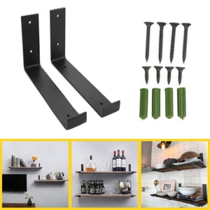 2/4/8 Rustic Shelf Brackets Scaffold Board Industrial Solid Steel Heavy Duty New - Picture 1 of 16