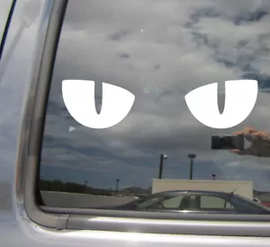 Pupilas de ojos de gato - Calcomanía de vinilo pegatina de vinilo con parachoques para ventana portátil para automóvil felino 01315 - Imagen 1 de 2