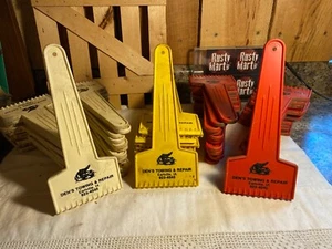 Lot of 60 Vintage Advertising Plastic Windshield Scrapers ~Den's Towing & Repair - Picture 1 of 4