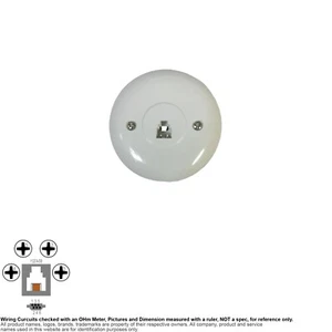 Network Wiring Wall Plate RJ11 6P4C Phone Telephone Screw Terminal 1 Port 74102B - Picture 1 of 4