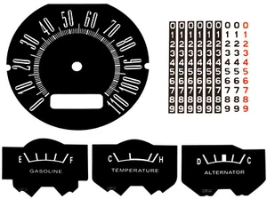 Premium Dash Decal 64 Dodge Dart FULL KIT 110MPH BLACK - Picture 1 of 1