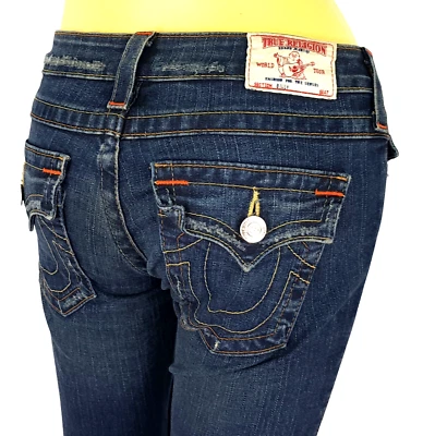 TRUE RELIGION Womans Dark Blue BILLY JEANS Stretch - W24" - UK6 - EU34 -RRP £279 - Image 1 of 4