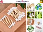 100PCS BAMBOO COTTON BUDS Wooden Natural Stem Eco Friendly Earbuds Organic Swabs