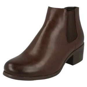 Down To Earth Ladies Low Heel Ankle Boots - F5R0600 - Picture 1 of 18