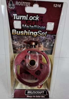 Milescraft Metal Nose Turn Lock Router Bushing Set #1216 - Image 1 of 4