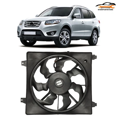 Conjunto de ventilador de refrigeración radiador eléctrico para Hyundai Santa Fe 2007-2009 2,7 L 3,3 L Foto 1 de 4