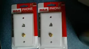RCA TP062WHR Phone Coax Wall Plate White, Lot of 2, FREE SHIPPING - Picture 1 of 3