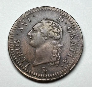 1787 France - 1 Sol, KM-578.15. - Picture 1 of 2