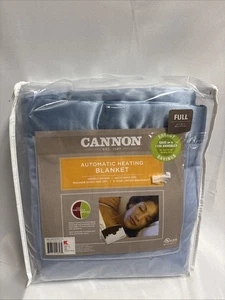 Cannon Automatic Heating Electric Blanket FULL SIZE, Blue AUTO SHUT OFF New - Picture 1 of 3