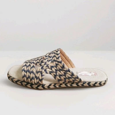 Sandalias Boho Band of Gypsies para Mujer 11 Playa Trenzadas Yute Espiga Slide Foto 1 de 4