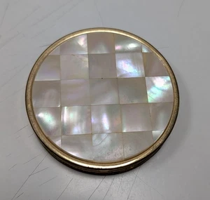 Vintage Max Factor Crema Puff Compacto con Tapa de Madreperla - Imagen 1 de 4