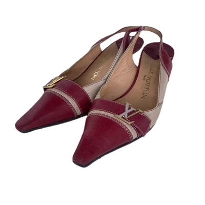 Zapatos de salón LOUIS VUITTON rojos x beige mujer auténticos segunda mano Foto 1 de 4