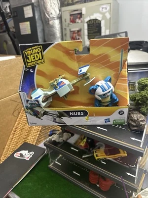 Boneco de ação Star Wars Young Jedi Adventures Nubs com bicicleta Speeder Disney - Imagem 1 de 4
