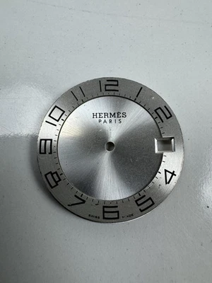 Relógio HERMES ESPACE prata mostrador 30mm - Fabricado na Suíça - Imagem 1 de 4