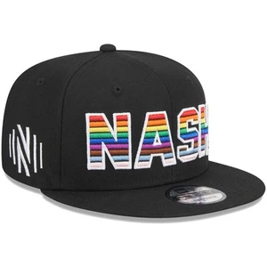 Men's New Era Black Nashville SC Pride 9FIFTY Snapback Hat - Picture 1 of 5
