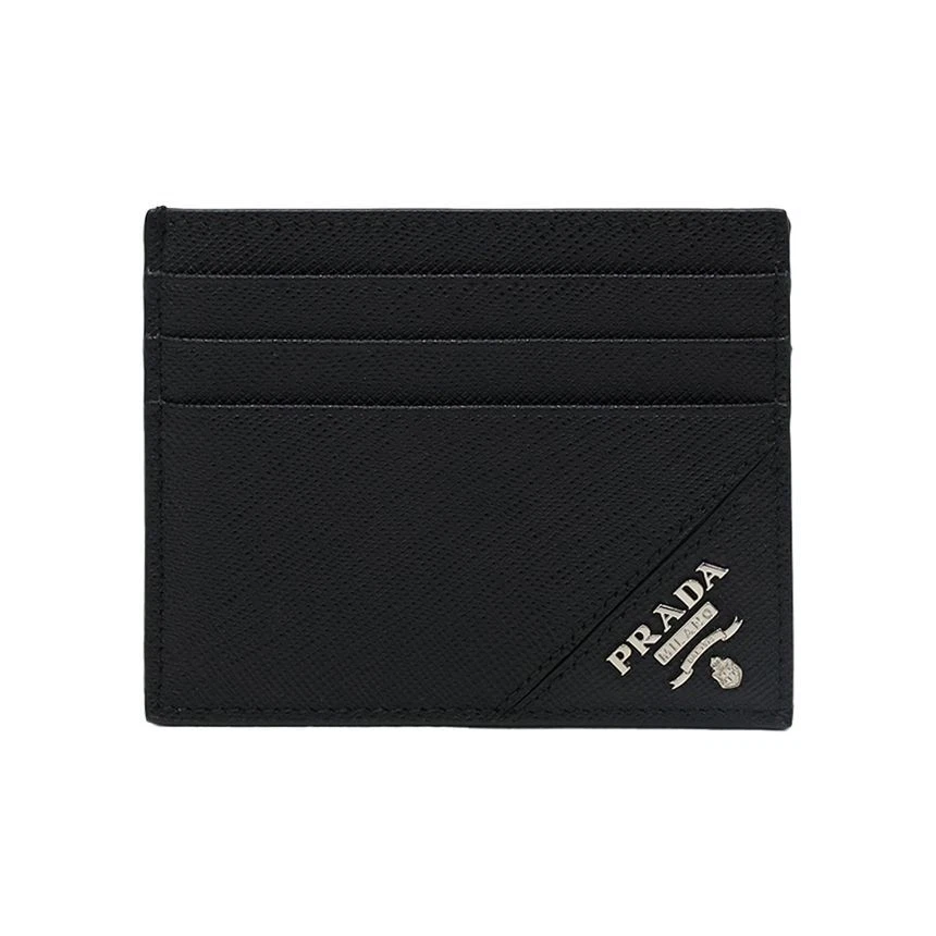 Prada Saffiano Triangle Logo Card Holder Black 2MC223 QME F0002 149126932 - Image 1 of 1
