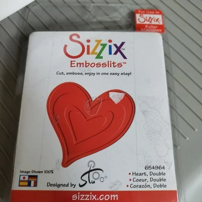 Corazón doble Sizzix Sizzlits Embosslits Foto 1 de 4