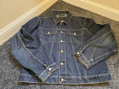 ​HUGO BOSS Canyon Men's Denim Jacket W52 XL Dark Blue Wash Made in Italy (C1) - Image 1 of 3