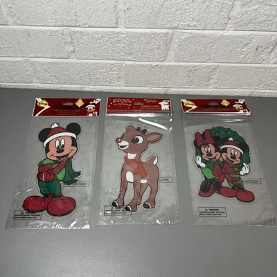 3 Paquetes De Gel Para Ventanas Navidad Adhesivos Disney Mickey & Minnie Mouse Foto 1 de 4