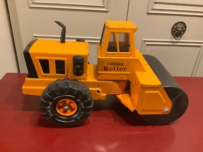 Rodillo Tonka Mighty vintage acero prensado naranja años 70 buen estado. Foto 1 de 4