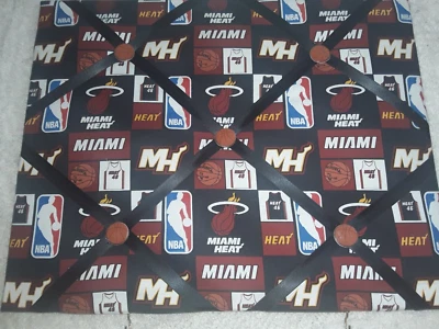 Miami Heat NBA Basketball Themed Memory Board with Matching Accent Buttons - Image 1 of 2