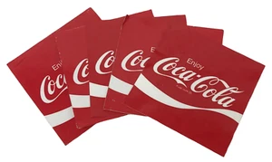 Vintage Coca Cola Sticker Decal 4” x 4” RO 40-4" Trademark Square Lot of 5 USA - Picture 1 of 7