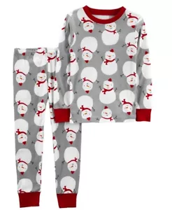 Neu mit Etikett 6 Carters Jungen Mädchen Unisex Familie Schlafanzug Weihnachten PASSENDER Schneemann - Bild 1 von 3
