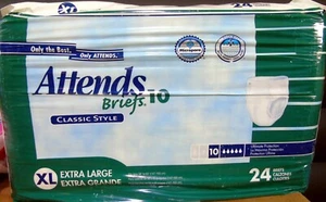Vintage 24 XL Attends Briefs #10 Diapers Plastic Back - Picture 1 of 6