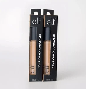 Pack de 2 e.l.f. Corrector camuflaje 16 horas caramelo profundo 85865 mate cobertura completa nuevo en caja - Imagen 1 de 17