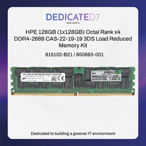 HPE 128GB Octal Rank x4 DDR4-2666 CAS-22-19-19 Load Reduced Memory 815102-B21 - Bild 1 von 2