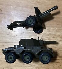 Vintage Diecast Metal Green Military Tank & Howitzer Gun -  The Crescent Toy Co