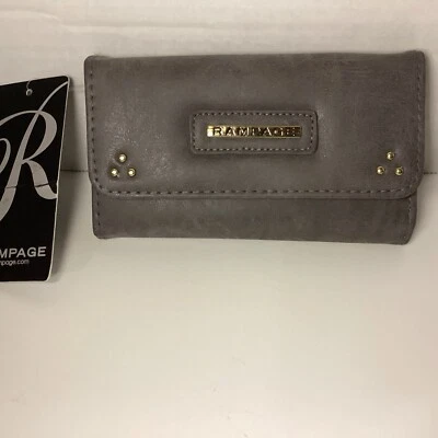 Billetera de mujer gris Rampage tarjetero monedero etiquetas originales Foto 1 de 4
