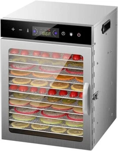 Food Dehydrator Machine 12 Stainless Steel Trays Dehydrators for Food and Jerky, - Picture 1 of 9