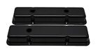 STEEL 1958-86 CHEVY SB 283-305-327-350-400 SMOOTH SHORT VALVE COVERS - BLACK