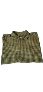 Camicia Patagonia da uomo grande cotone biologico con bottoni sul davanti S/S a quadretti come nuova struttura - Foto 1 di 6