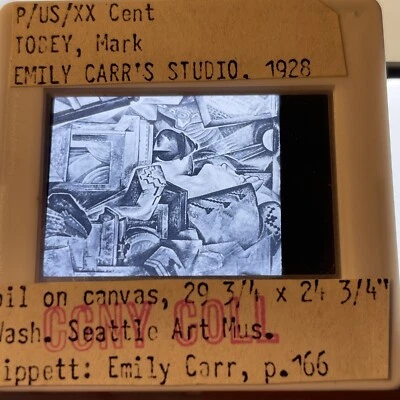 Diapositiva Mark Tobey "Emily Carr’s Studio" expresionismo abstracto 35 mm Foto 1 de 3